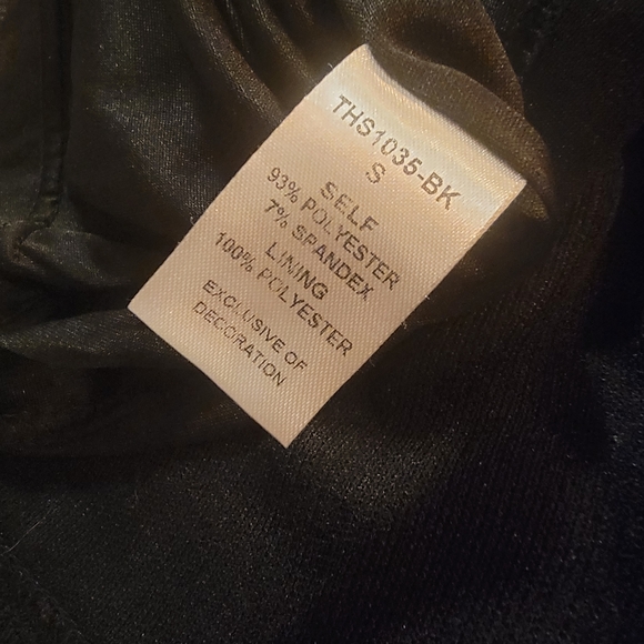 THML Boho Embroidered Knit Dress Small Ruffle Hem Sleeveless Black Nordstrom - Picture 6 of 8